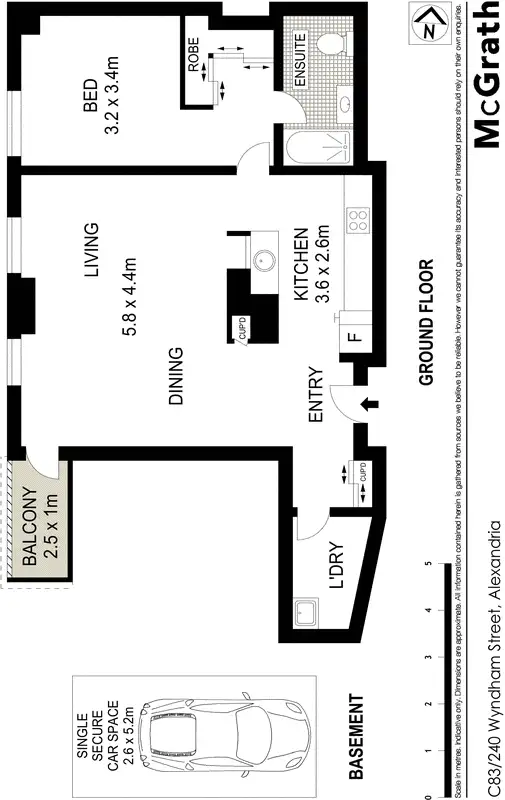 Floorplan of Homely apartment listing, C83/240 Wyndham Street, Alexandria NSW 2015