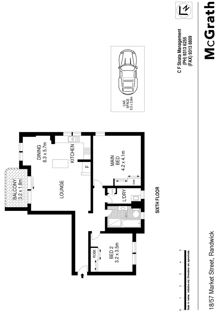 Floorplan of Homely apartment listing, 18/57 Market Street, Randwick NSW 2031