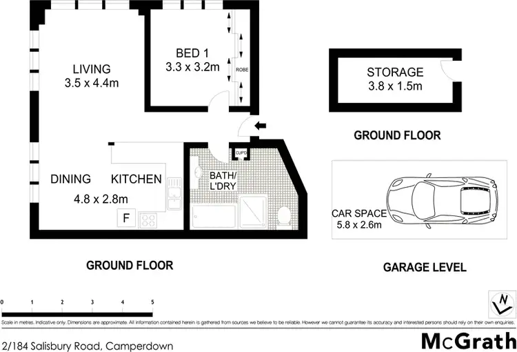 Floorplan of Homely apartment listing, 2/184 Salisbury Road, Camperdown NSW 2050