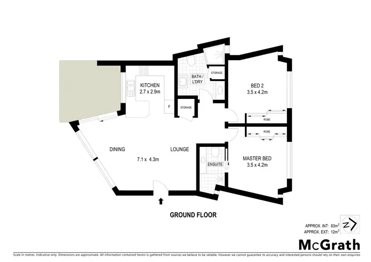 Floorplan of Homely unit listing, 2/105 Collins Avenue, Edge Hill QLD 4870
