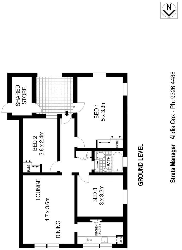 Floorplan of Homely apartment listing, 2/23 Dudley Street, Coogee NSW 2034