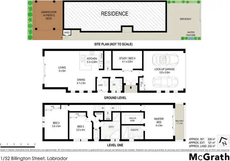 Floorplan of Homely townhouse listing, 1/52 Billington Street, Labrador QLD 4215