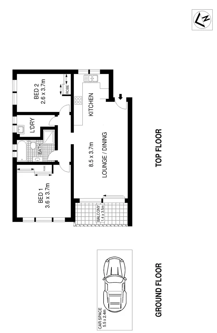 Floorplan of Homely apartment listing, 10/25 Sloane Street, Summer Hill NSW 2130