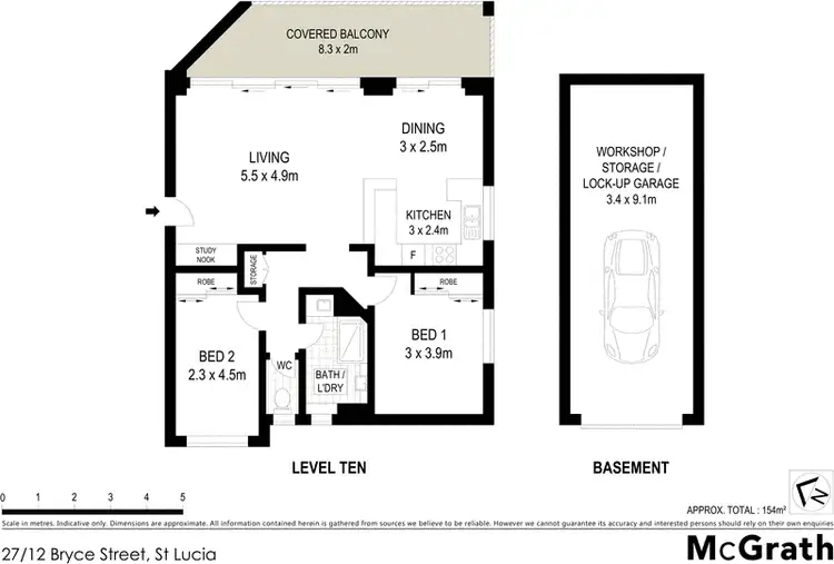 Floorplan of Homely apartment listing, 27/12 Bryce Street, St Lucia QLD 4067