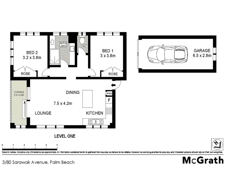 Floorplan of Homely townhouse listing, 3/80 Sarawak Avenue, Palm Beach QLD 4221