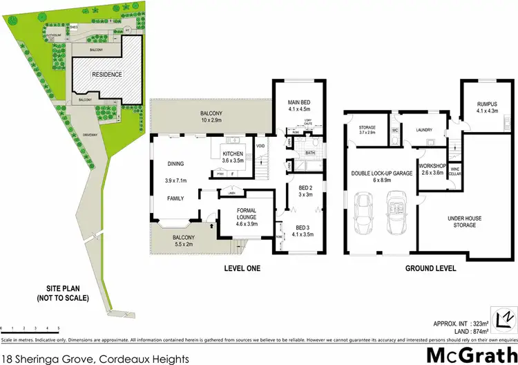 Floorplan of Homely house listing, 18 Sheringa Grove, Cordeaux Heights NSW 2526