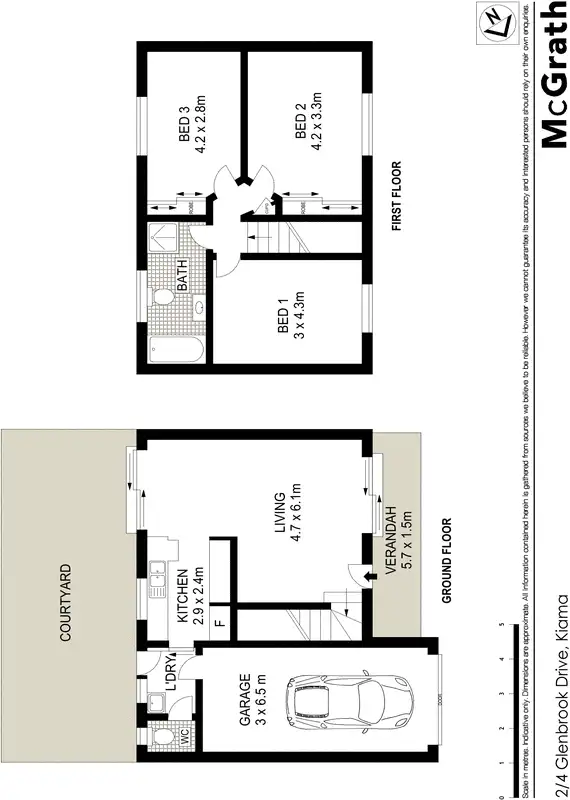 Floorplan of Homely townhouse listing, 2/4 Glenbrook Drive, Kiama NSW 2533