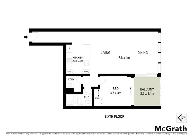 Floorplan of Homely apartment listing, 11/39 Benjamin Way, Belconnen ACT 2617
