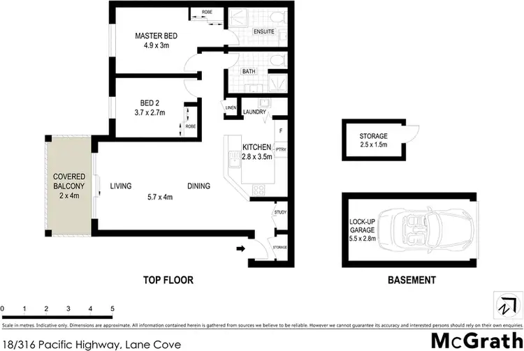 Floorplan of Homely apartment listing, 18/316 Pacific Highway, Lane Cove NSW 2066