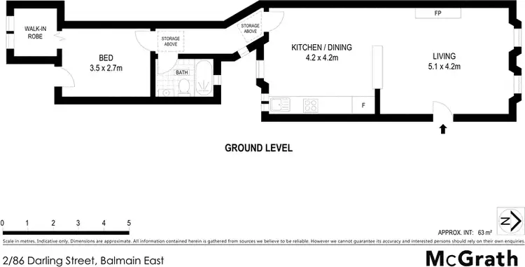 Floorplan of Homely apartment listing, 2/86 Darling Street, Balmain East NSW 2041
