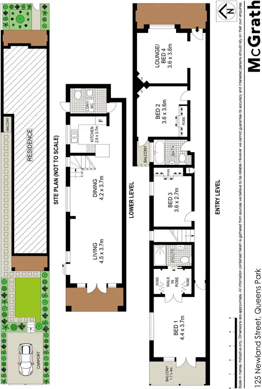 Floorplan of Homely house listing, 125 Newland Street, Queens Park NSW 2022