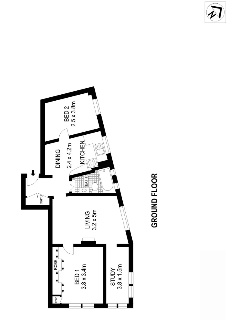 Floorplan of Homely apartment listing, 4/65 Birriga Road, Bellevue Hill NSW 2023