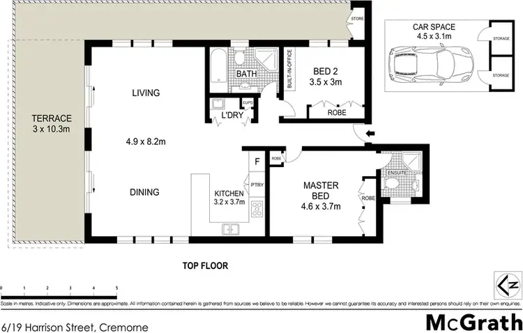 Floorplan of Homely apartment listing, 6/19 Harrison Street, Cremorne NSW 2090