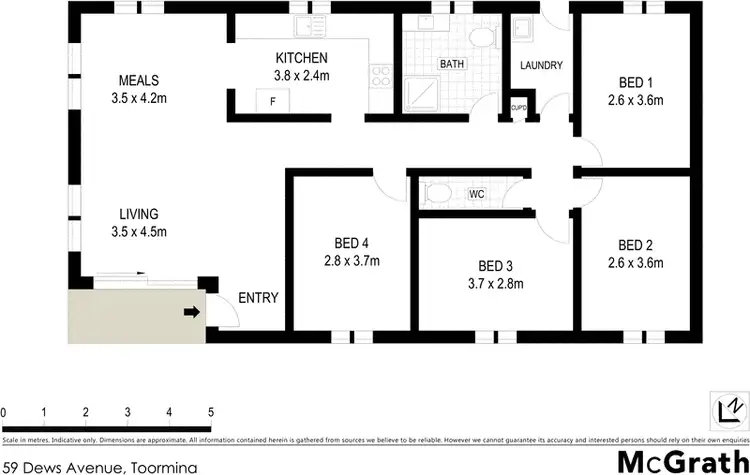 Floorplan of Homely house listing, 59 Dews Avenue, Toormina NSW 2452