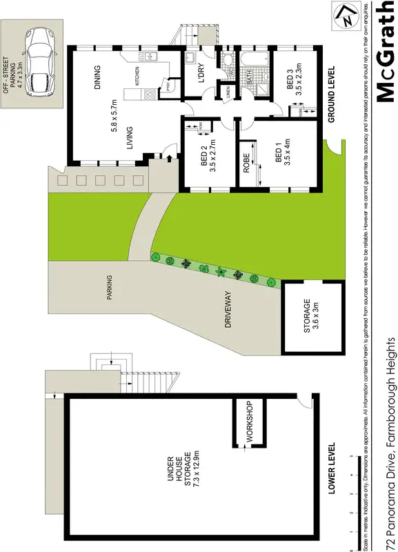 Floorplan of Homely house listing, 72 Panorama Drive, Farmborough Heights NSW 2526