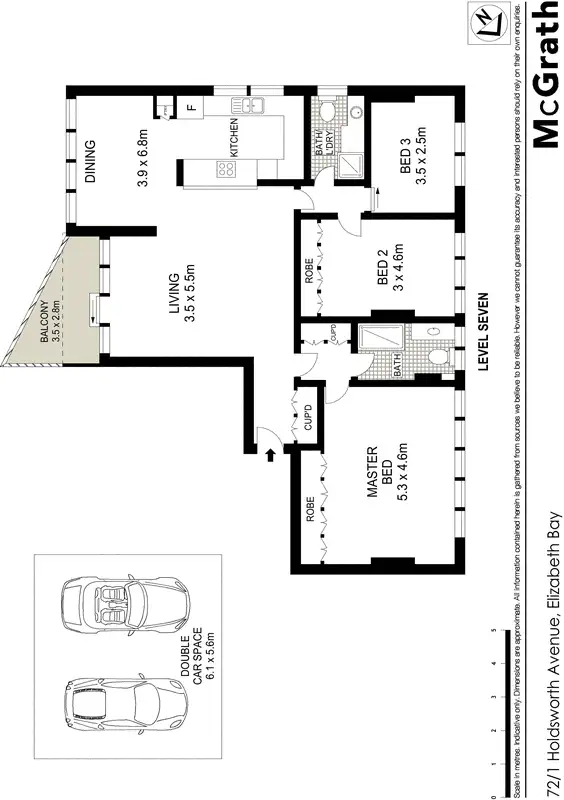 Floorplan of Homely apartment listing, 72/1 Holdsworth Avenue, Elizabeth Bay NSW 2011