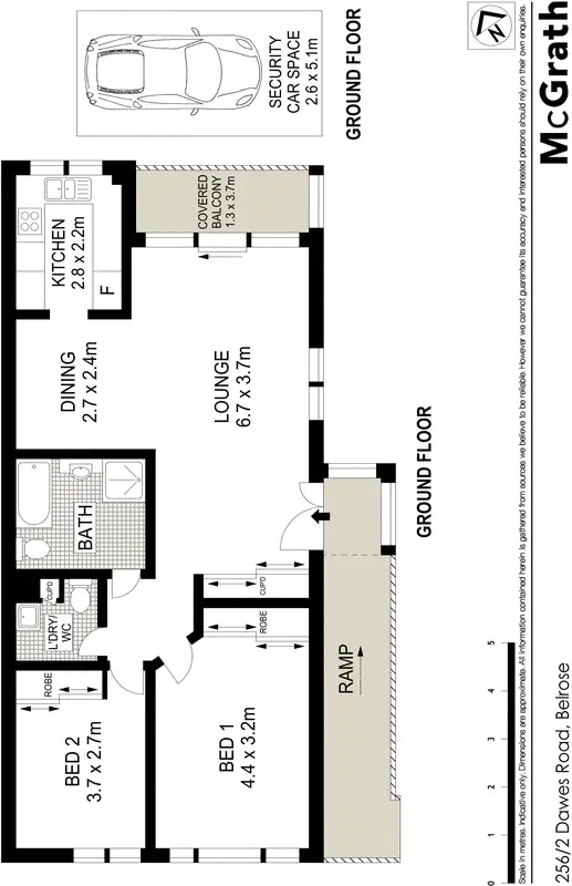 Floorplan of Homely unit listing, 256/2 Dawes Road, Belrose NSW 2085