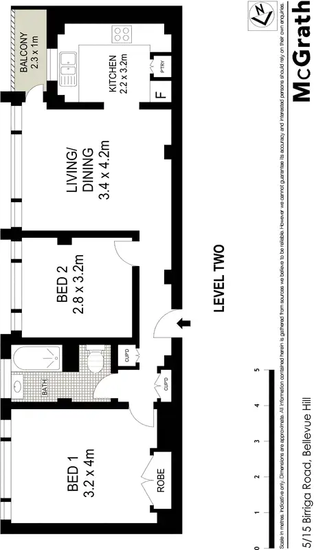 Floorplan of Homely apartment listing, 5/15 Birriga Road, Bellevue Hill NSW 2023