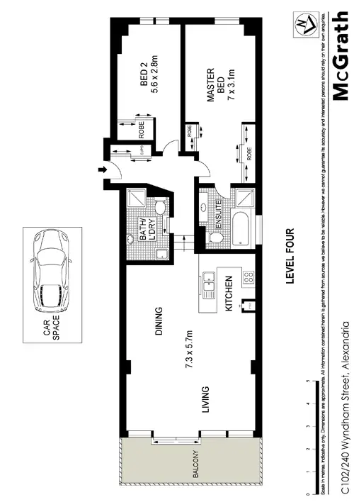 Floorplan of Homely apartment listing, C102/240 Wyndham Street, Alexandria NSW 2015