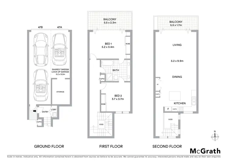 Floorplan of Homely unit listing, 47B Patterson Road, Bentleigh VIC 3204