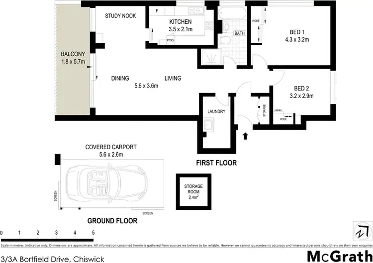 Floorplan of Homely apartment listing, 3/3A Bortfield Drive, Chiswick NSW 2046