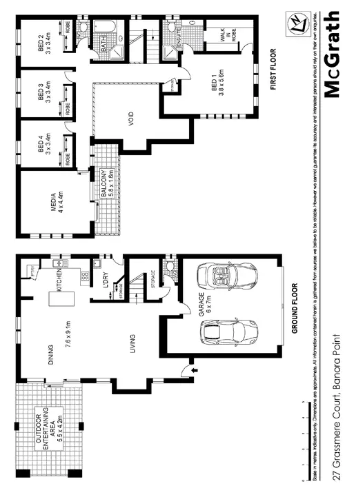 Floorplan of Homely house listing, 27 Grassmere Court, Banora Point NSW 2486
