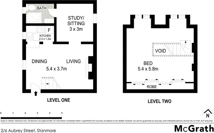 Floorplan of Homely apartment listing, 2/6 Aubrey Street, Stanmore NSW 2048