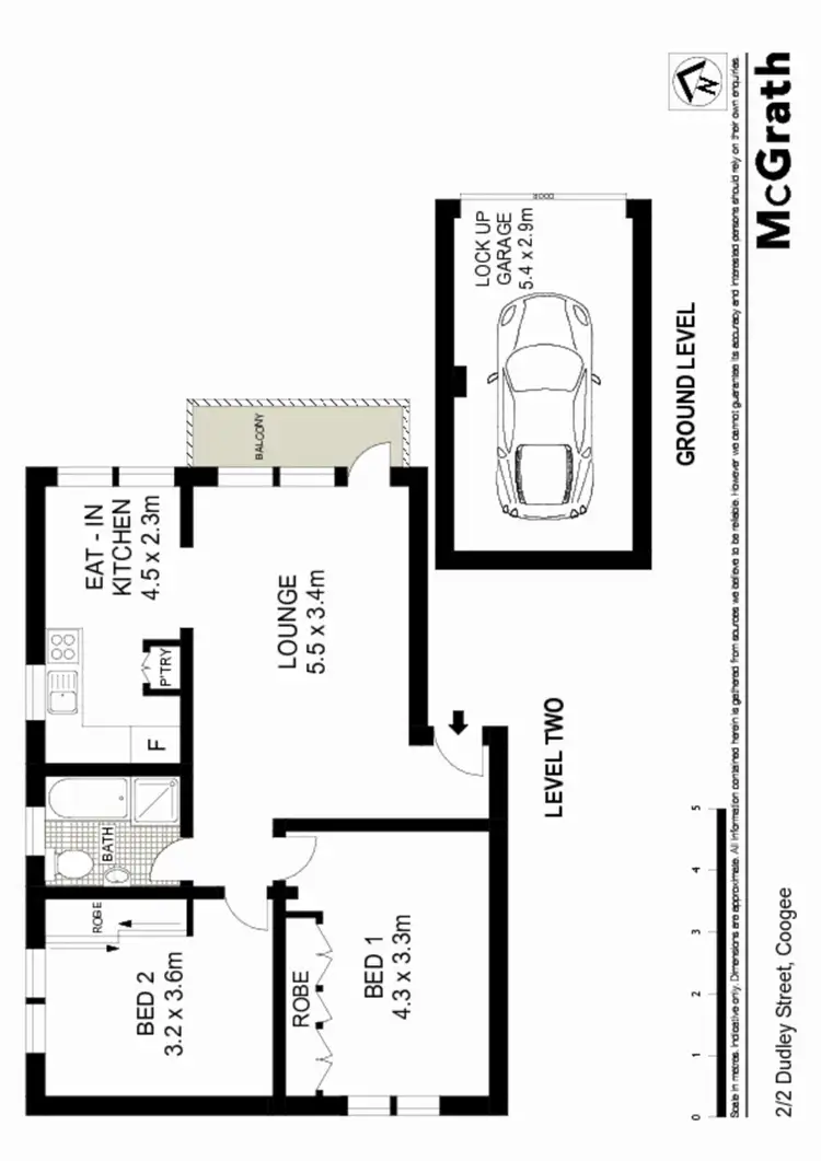 Floorplan of Homely apartment listing, 2/2 Dudley Street, Coogee NSW 2034