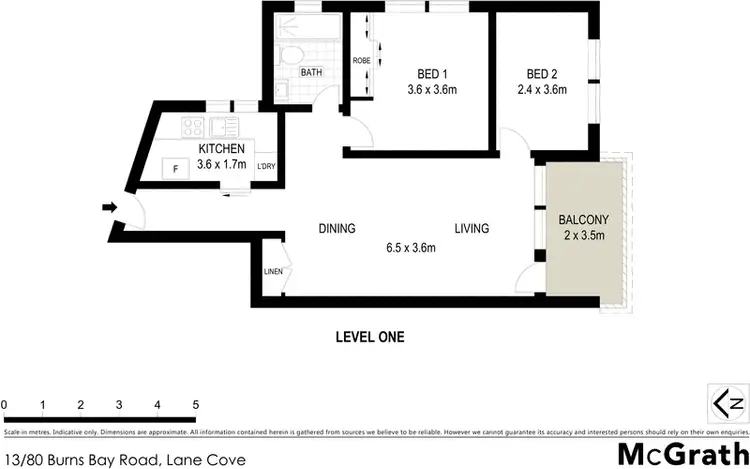 Floorplan of Homely apartment listing, 13/80 Burns Bay Road, Lane Cove NSW 2066