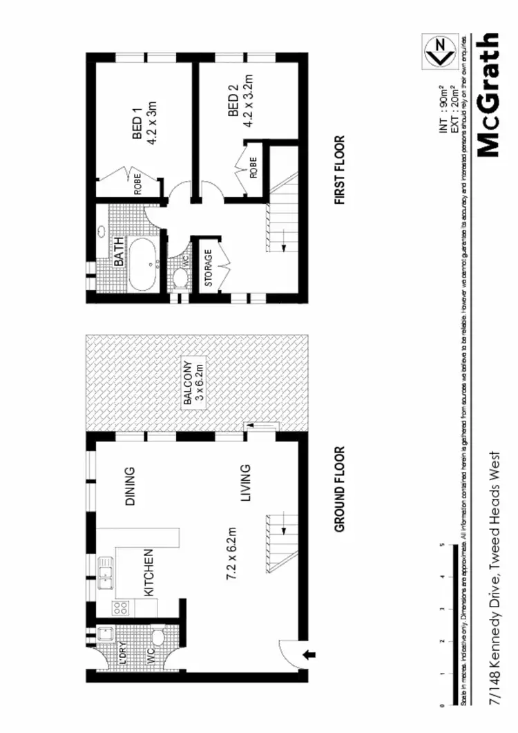 Floorplan of Homely townhouse listing, 7/148 Kennedy Drive, Tweed Heads West NSW 2485