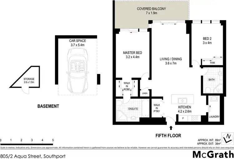 Floorplan of Homely apartment listing, 805/2 Aqua Street, Southport QLD 4215
