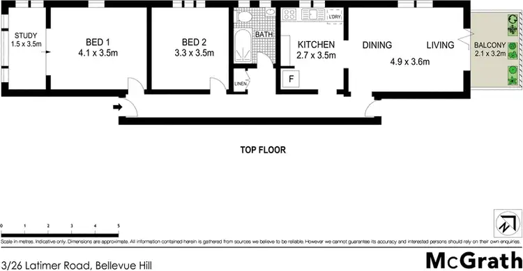 Floorplan of Homely apartment listing, 3/26 Latimer Road, Bellevue Hill NSW 2023