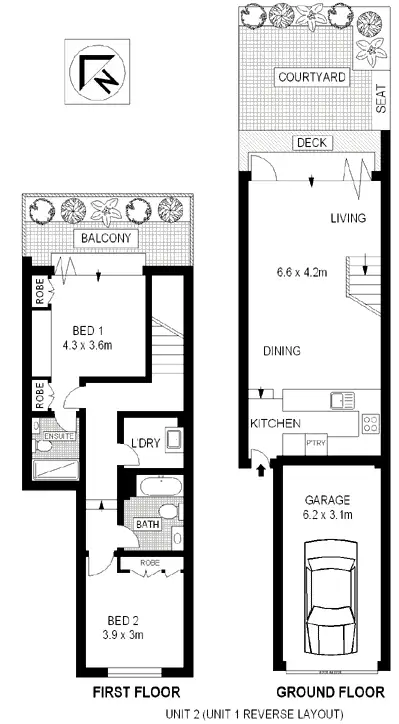 Floorplan of Homely apartment listing, 2/18 Paternoster Row, Pyrmont NSW 2009