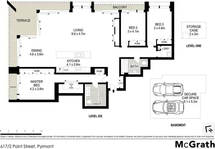 Floorplan of Homely apartment listing, 617/2 Point Street, Pyrmont NSW 2009