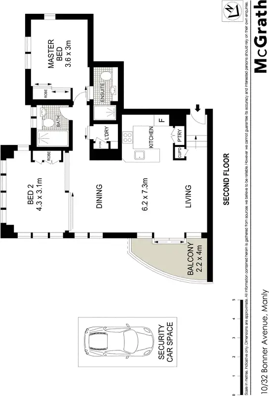Floorplan of Homely apartment listing, 10/32 Bonner Avenue, Manly NSW 2095