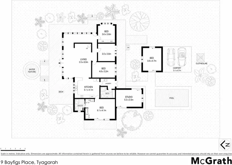 Floorplan of Homely rural property listing, 9 Bayfigs Place, Tyagarah NSW 2481