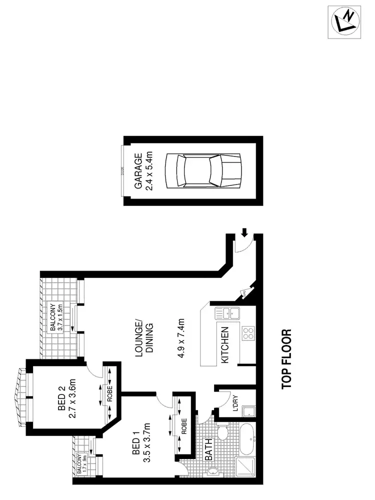 Floorplan of Homely apartment listing, 21/240 Lawrence Street, Alexandria NSW 2015
