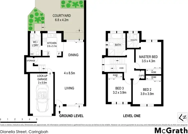 Floorplan of Homely townhouse listing, Dianella Street, Caringbah NSW 2229