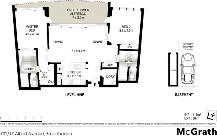 Floorplan of Homely apartment listing, 902/17 Albert Avenue, Broadbeach QLD 4218