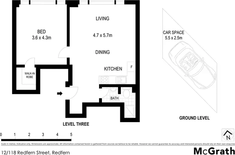 Floorplan of Homely apartment listing, 12/118 Redfern Street, Redfern NSW 2016