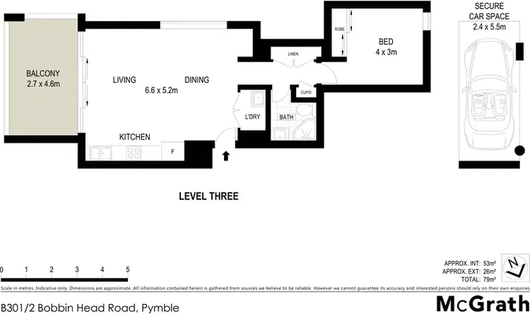 Floorplan of Homely apartment listing, B301/2 Bobbin Head Road, Pymble NSW 2073