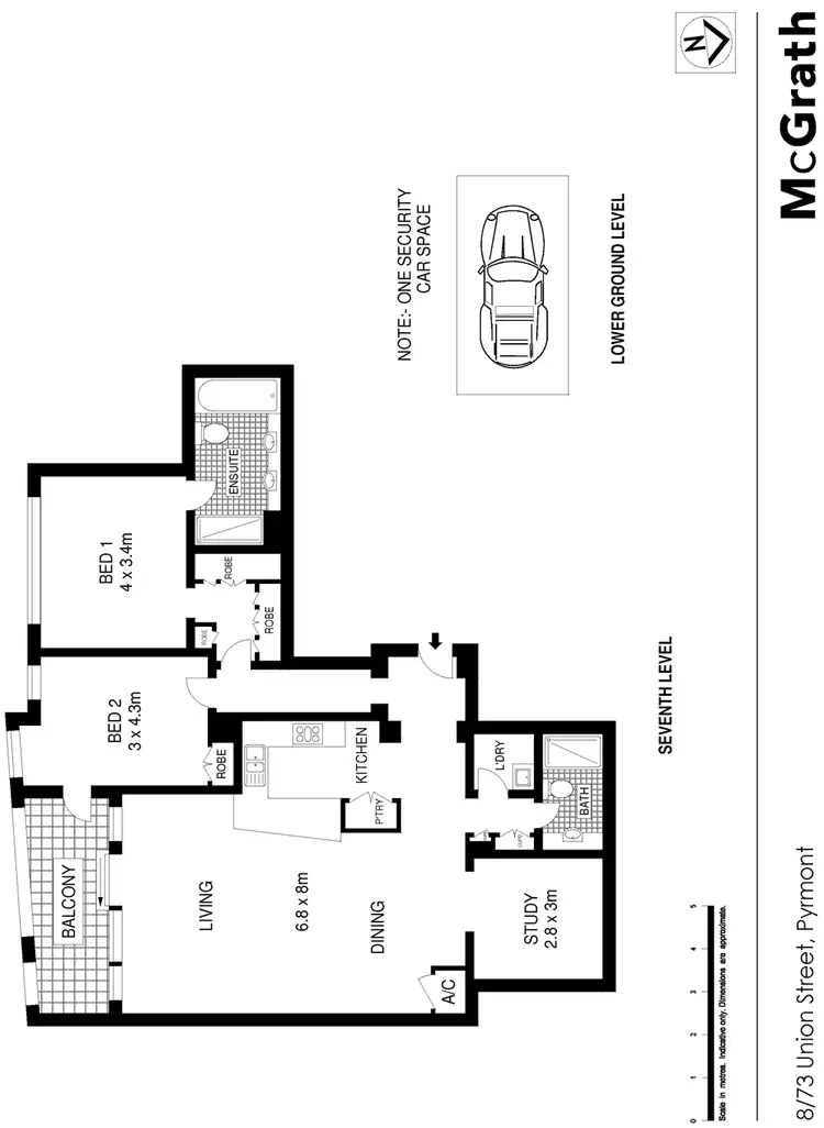 Floorplan of Homely apartment listing, 8/73 Union Street, Pyrmont NSW 2009