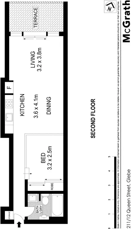 Floorplan of Homely apartment listing, 211/12 Queen Street, Glebe NSW 2037