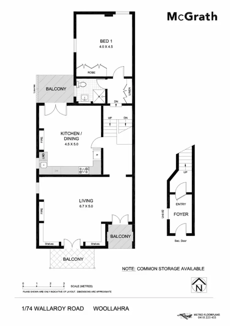 Floorplan of Homely apartment listing, 1/74 Wallaroy Road, Woollahra NSW 2025