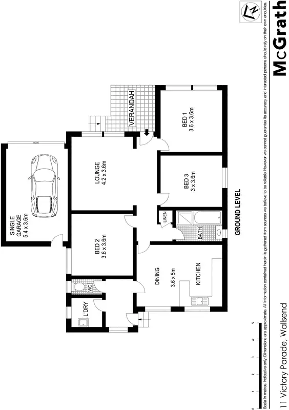 Floorplan of Homely house listing, 11 Victory Parade, Wallsend NSW 2287