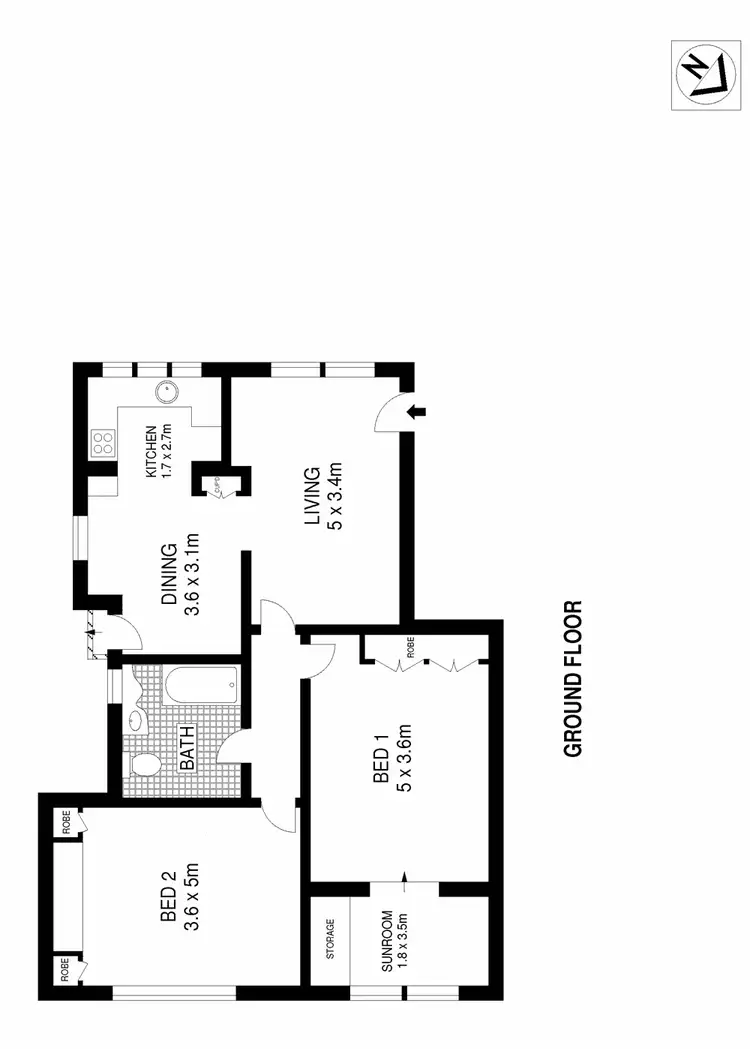 Floorplan of Homely apartment listing, 4/73 Birriga Road, Bellevue Hill NSW 2023