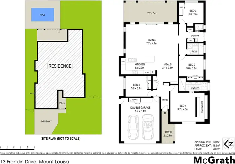 Floorplan of Homely house listing, 13 Franklin Drive, Mount Louisa QLD 4814