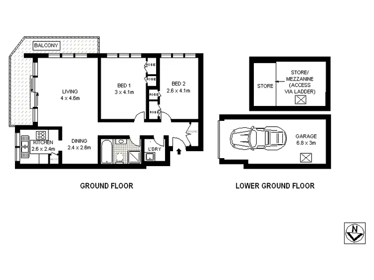 Floorplan of Homely apartment listing, 2/123 Carrington Road, Coogee NSW 2034