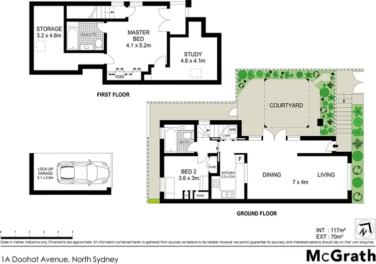 Floorplan of Homely townhouse listing, 1A Doohat Avenue, North Sydney NSW 2060