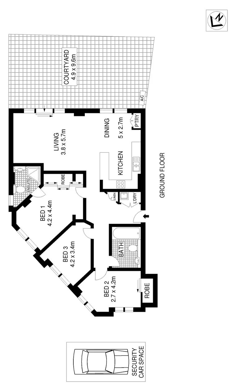 Floorplan of Homely apartment listing, 1/17 Quarry Master Drive, Pyrmont NSW 2009
